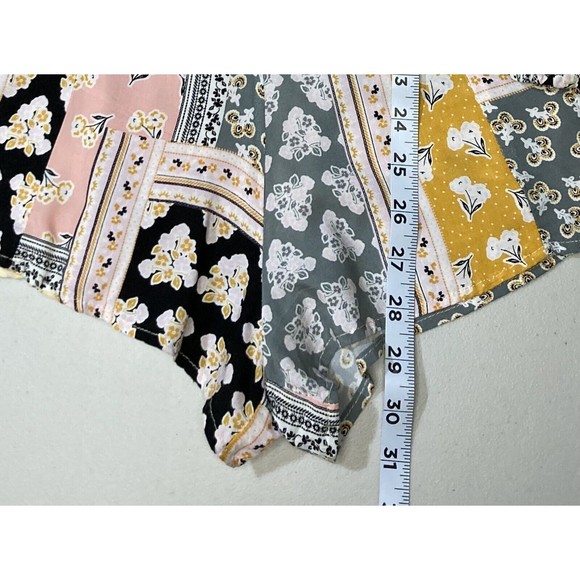 Forever 21 Women's Multicolor Long Sleeve Blouse Romper Floral Size Small EUC‎ - Picture 9 of 9